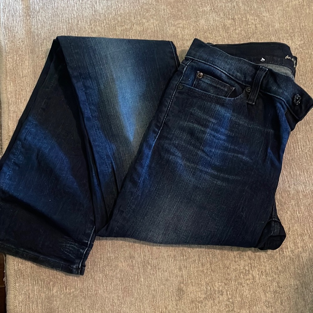 7 for all mankind straight leg dark wash jeans